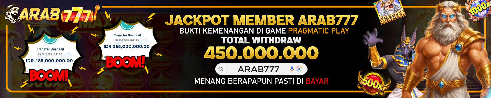 JACKPOT MEMBER ARAB777 PRAGMATIC PLAY